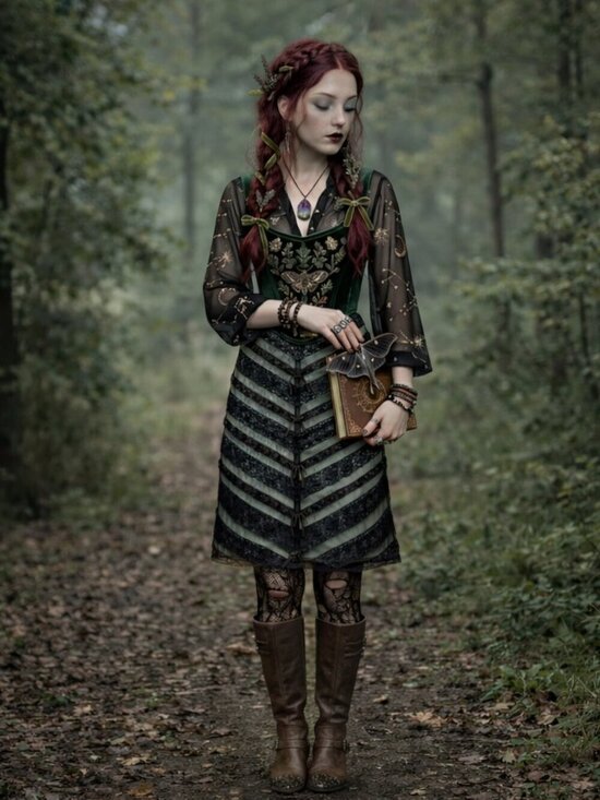 Persaman New York Dresses & Skirts - Vintage Black Mesh & Lace Overlay Fairy Whimsygoth Skirt Y2k Black 2
